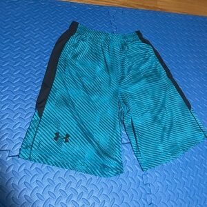Under Armour Men’s Athletic Shorts Medium Teal HeatGear Loose Fit